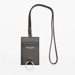 Maison Margiela Name Tag Leather Card Case Black